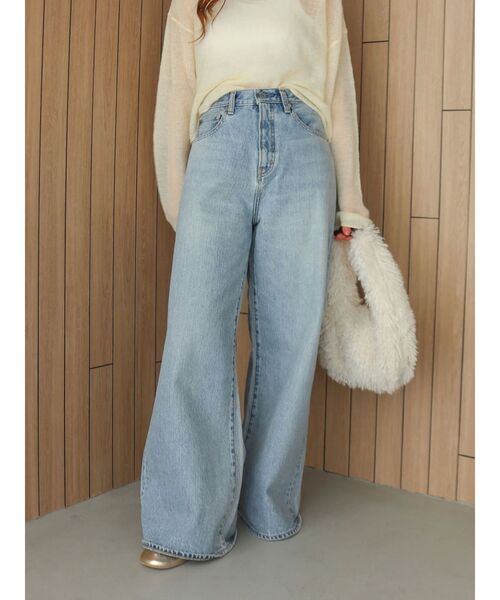 Ungrid（アングリッド）の「ハイウエストバギーデニム（デニムパンツ・レディース・ブルー/インディゴブルー・25inch/24inch/26inch）」の20枚目の写真