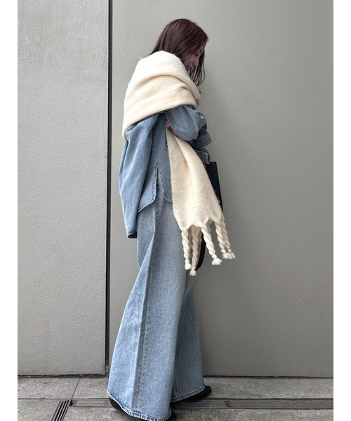 Ungrid（アングリッド）の「ハイウエストバギーデニム（デニムパンツ・レディース・ブルー/インディゴブルー・25inch/24inch/26inch）」の6枚目の写真