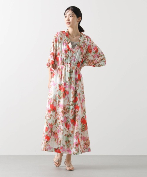 限定! Maggy London プリント Vネック ラップワンピース 限定! Maggy London Vネック プリント ラップワンピース