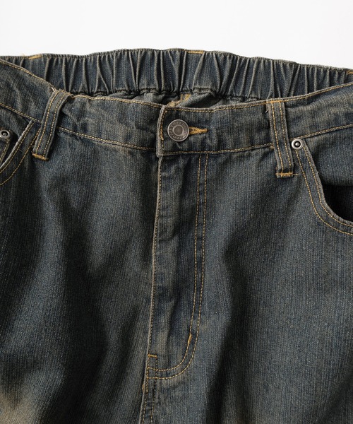 SlashDate(スラッシュデイト)の「【82】OVAL カットオフ デザイン ワイドデニム バギーパンツ(デニムパンツ・メンズ・ブルー/ブラック・M/L)」の5枚目の写真