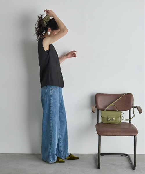 THE YOn（ザヨン）の「サマージャガードフレンチスリーブベスト（ベスト・レディース・アイボリー/ブラック/オリーブ・FREE）」の20枚目の写真