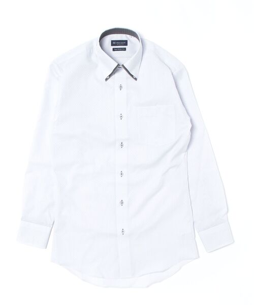 TOKYO SHIRTS(トウキョウシャツ)の「【超形態安定】 形態安定ノンアイロン ボタンダウン 長袖ビジネスワイシャツ(ビジネスシャツ・メンズ・グレー・首回り39cm-裄丈80cm/首回り39cm-裄丈84cm/首回り41cm-裄丈82cm/首回り41cm-裄丈86cm/首回り37cm-裄丈80cm/首回り37cm-裄丈84cm/首回り42cm-裄丈82cm/首回り42cm-裄丈86cm/首回り43cm-裄丈82cm/首回り43cm-裄丈86cm)」の6枚目の写真