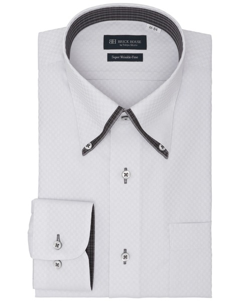 TOKYO SHIRTS(トウキョウシャツ)の「【超形態安定】 形態安定ノンアイロン ボタンダウン 長袖ビジネスワイシャツ(ビジネスシャツ・メンズ・グレー・首回り39cm-裄丈80cm/首回り39cm-裄丈84cm/首回り41cm-裄丈82cm/首回り41cm-裄丈86cm/首回り37cm-裄丈80cm/首回り37cm-裄丈84cm/首回り42cm-裄丈82cm/首回り42cm-裄丈86cm/首回り43cm-裄丈82cm/首回り43cm-裄丈86cm)」の1枚目の写真