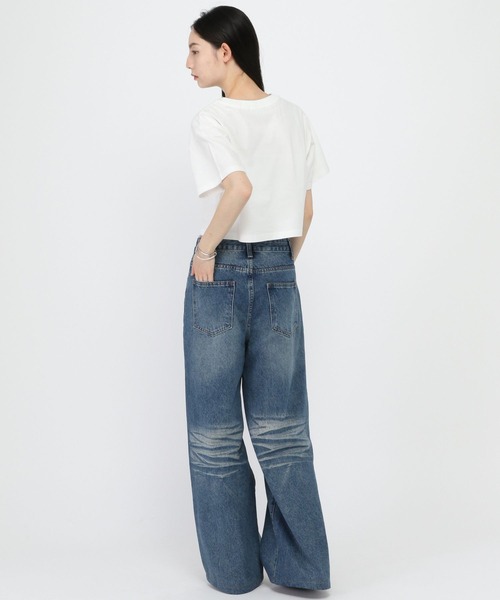 ALAND（エーランド）の「ALAND／Aロゴクロップド半袖T（Tシャツ/カットソー・レディース・ブラック/ホワイト・SMALL/LARGE）」の21枚目の写真