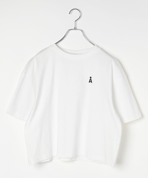 ALAND（エーランド）の「ALAND／Aロゴクロップド半袖T（Tシャツ/カットソー・レディース・ブラック/ホワイト・SMALL/LARGE）」の12枚目の写真