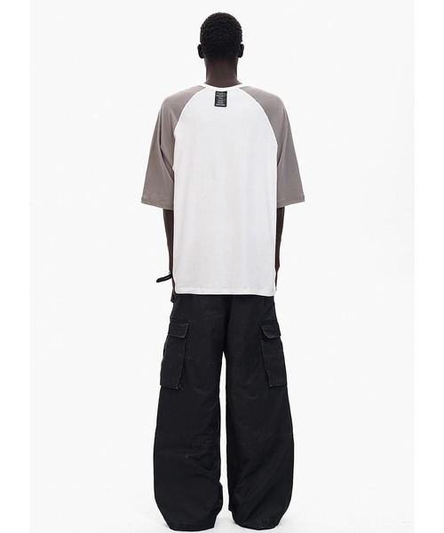 MASONPRINCE(メイソンプリンス)の「オーバーサイズ パンクベアー ラグラン Tシャツ DT4356【MASONPRINCE】(Tシャツ/カットソー・メンズ・ホワイト/ダークグレー・L/M/S)」の5枚目の写真