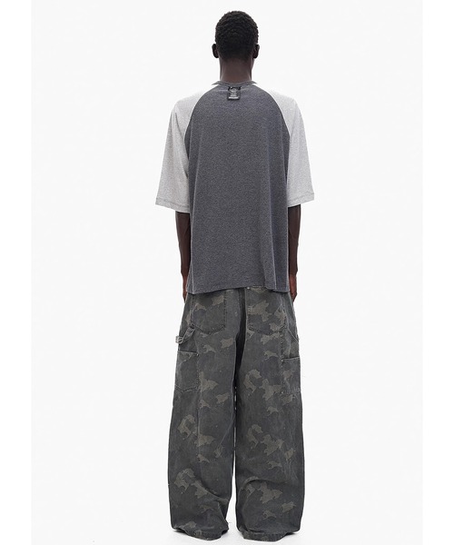 MASONPRINCE(メイソンプリンス)の「オーバーサイズ パンクベアー ラグラン Tシャツ DT4356【MASONPRINCE】(Tシャツ/カットソー・メンズ・ホワイト/ダークグレー・L/M/S)」の8枚目の写真
