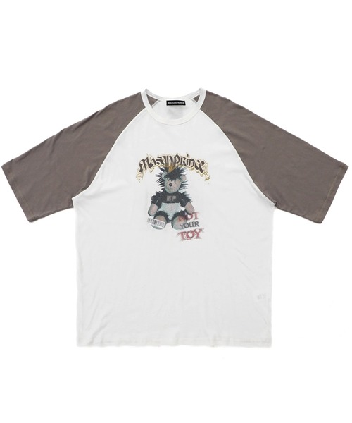 セール】オーバーサイズ パンクベアー ラグラン Tシャツ DT4356