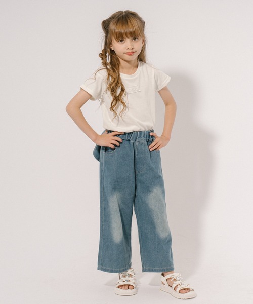 SNSでバズってるデニム★ビックリボンデニムパンツ 新品タグ付き SNSでバズってるデニム☆ビックリボンデニムパンツ 新品タグ付き