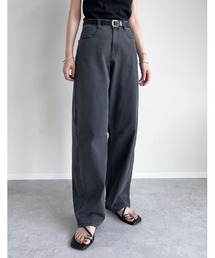 [大きいサイズ有]チノorデニムエアリーストレッチバレルレッグパンツ