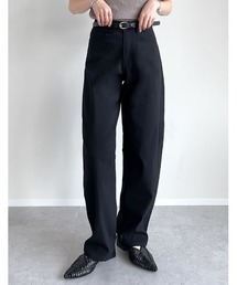 [大きいサイズ有]チノorデニムエアリーストレッチバレルレッグパンツ