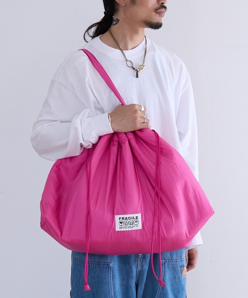 1/2 HALF(ニブンノイチハーフ)の「1/2HALF NYLON PUFF BIG TOTE(トートバッグ・メンズ・ネイビー/イエロー/パープル/ホワイト/レッド/ブラック/スカイブルー/オリーブ/カーキ/イエロー系その他/ピンク/グレー/ライトピンク/エメラルド・FREE)」の12枚目の写真