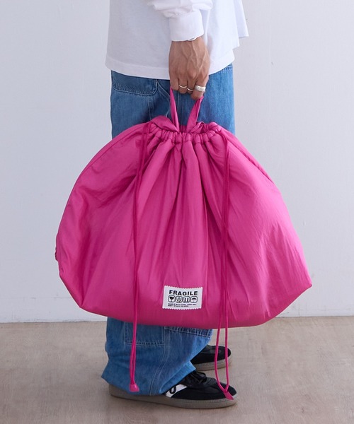1/2 HALF(ニブンノイチハーフ)の「1/2HALF NYLON PUFF BIG TOTE(トートバッグ・メンズ・ネイビー/イエロー/パープル/ホワイト/レッド/ブラック/スカイブルー/オリーブ/カーキ/イエロー系その他/ピンク/グレー/ライトピンク/エメラルド・FREE)」の17枚目の写真
