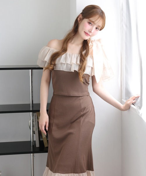 one after another NICE CLAUP(ワンアフターアナザーナイスクラップ)の「【セットアップ可能】切り替えロングスカート(スカート・レディース・アイボリー/ブラック/ブラウン・FREE)」の20枚目の写真