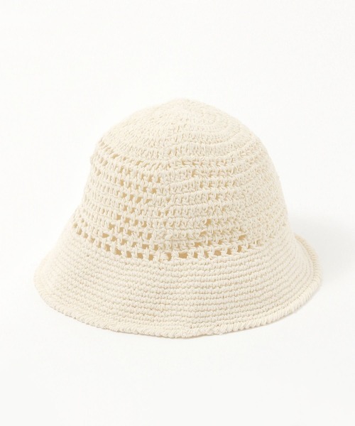 tiny tiny（ティニーティニー）の「クロシェ紐付きハット[tiny tiny(ティニーティニー)]（ハット・レディース・ブラック/ナチュラル・0）」の7枚目の写真