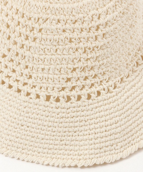 tiny tiny（ティニーティニー）の「クロシェ紐付きハット[tiny tiny(ティニーティニー)]（ハット・レディース・ブラック/ナチュラル・0）」の12枚目の写真