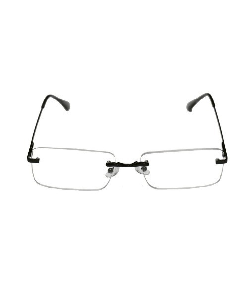 Chikashitsu +（チカシツプラス）の「【Chikashitsu +】rimless eyeglasses / 【チカシツプラス】リムレスアイグラス（メガネ・メンズ・ブラック/シルバー・ONE SIZE）」の2枚目の写真