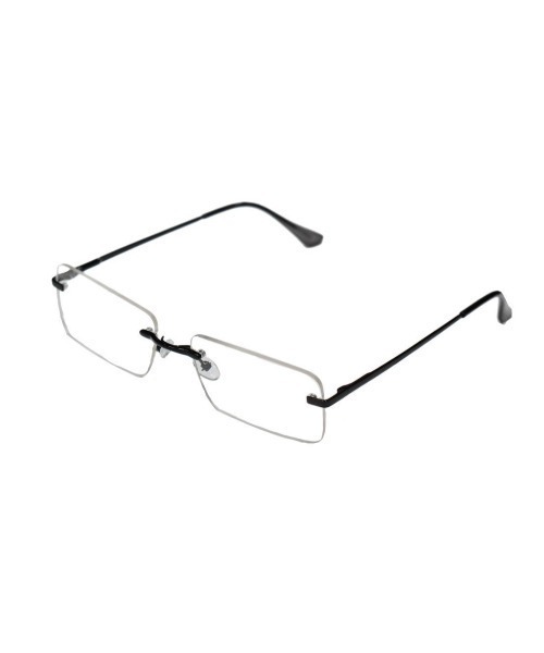 Chikashitsu +（チカシツプラス）の「【Chikashitsu +】rimless eyeglasses / 【チカシツプラス】リムレスアイグラス（メガネ・メンズ・ブラック/シルバー・ONE SIZE）」の7枚目の写真