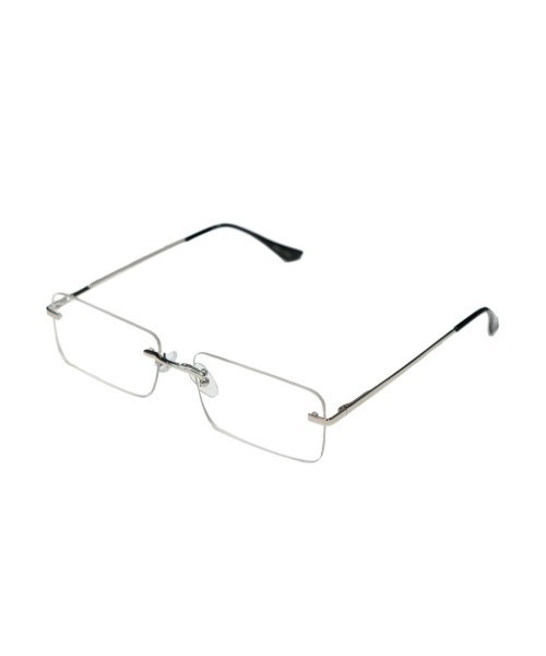 Chikashitsu +（チカシツプラス）の「【Chikashitsu +】rimless eyeglasses / 【チカシツプラス】リムレスアイグラス（メガネ・メンズ・ブラック/シルバー・ONE SIZE）」の8枚目の写真