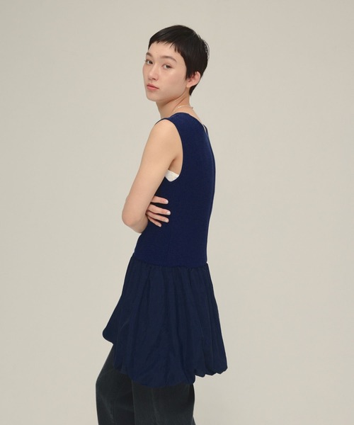 eL(エル)の「【eL】12G Balloon Mini One-piece/570735(ワンピース・レディース・ブラック/ネイビー・FREE)」の15枚目の写真