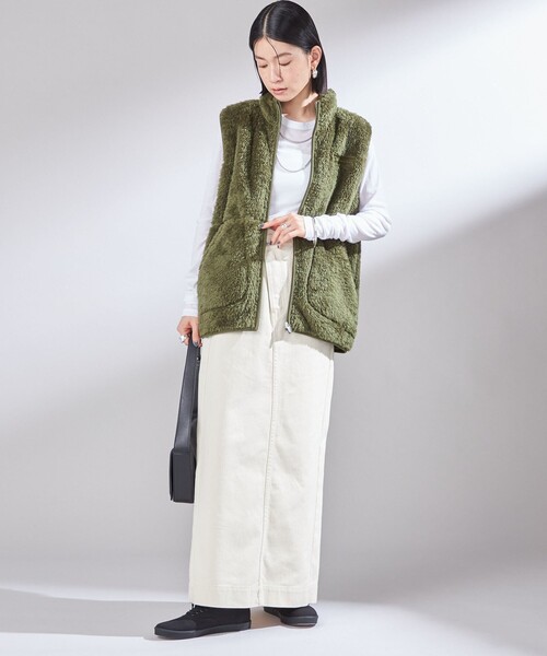 Champion(チャンピオン)の「【一部WEB限定 / SHIPS別注】Champion:〈洗濯機可能〉フリース ベスト(ベスト・レディース・ネイビー/ブラック/オリーブ/ナチュラル・ONE SIZE)」の20枚目の写真