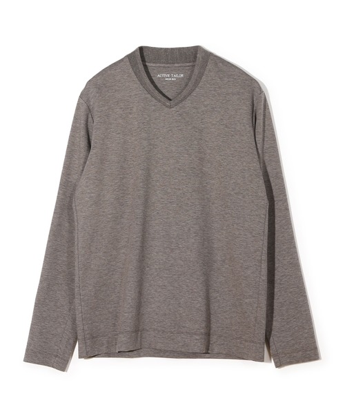 MEN'S BIGI(メンズビギ)の「【ACTIVE TAILOR/アクティブテイラー】シルケットスムースVネック長袖Tシャツ(Tシャツ/カットソー・メンズ・ホワイト/ブラック/ブルー/ブラウン・04/03/02/01/05)」の3枚目の写真