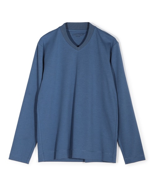 MEN'S BIGI(メンズビギ)の「【ACTIVE TAILOR/アクティブテイラー】シルケットスムースVネック長袖Tシャツ(Tシャツ/カットソー・メンズ・ホワイト/ブラック/ブルー/ブラウン・04/03/02/01/05)」の4枚目の写真