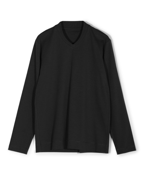 MEN'S BIGI(メンズビギ)の「【ACTIVE TAILOR/アクティブテイラー】シルケットスムースVネック長袖Tシャツ(Tシャツ/カットソー・メンズ・ホワイト/ブラック/ブルー/ブラウン・04/03/02/01/05)」の1枚目の写真
