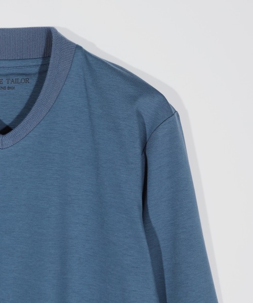 MEN'S BIGI(メンズビギ)の「【ACTIVE TAILOR/アクティブテイラー】シルケットスムースVネック長袖Tシャツ(Tシャツ/カットソー・メンズ・ホワイト/ブラック/ブルー/ブラウン・04/03/02/01/05)」の6枚目の写真