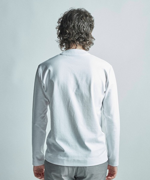 MEN'S BIGI(メンズビギ)の「【ACTIVE TAILOR/アクティブテイラー】シルケットスムースVネック長袖Tシャツ(Tシャツ/カットソー・メンズ・ホワイト/ブラック/ブルー/ブラウン・04/03/02/01/05)」の16枚目の写真