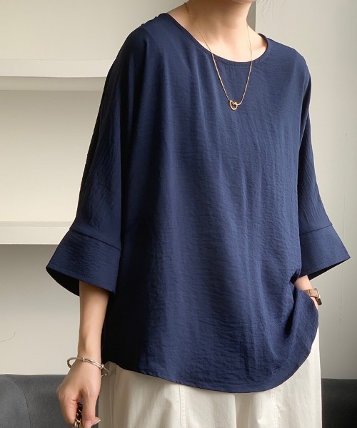 ReRe(リリ)の「ドルマンスリーブブラウス(シャツ/ブラウス・レディース・ネイビー/ホワイト/グリーン/ブラック/ベージュ・FREE)」の17枚目の写真