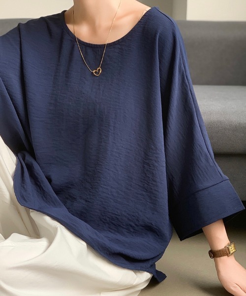 ReRe(リリ)の「ドルマンスリーブブラウス(シャツ/ブラウス・レディース・ネイビー/ホワイト/グリーン/ブラック/ベージュ・FREE)」の19枚目の写真