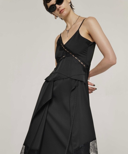 JOSE MOON（ジョゼムーン）の「COVER LACE CAMIDRESS/オーバーレースキャミドレス（ワンピース・レディース・ホワイト/ブラック/イエロー系その他・36/38）」の9枚目の写真