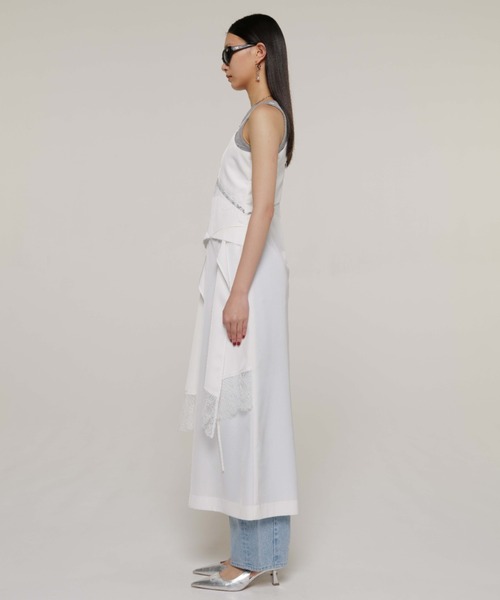 JOSE MOON（ジョゼムーン）の「COVER LACE CAMIDRESS/オーバーレースキャミドレス（ワンピース・レディース・ホワイト/ブラック/イエロー系その他・36/38）」の13枚目の写真