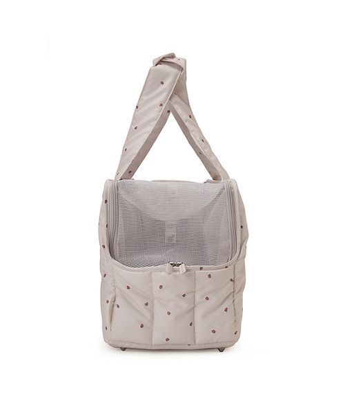 CAT&DOG】ストロベリー柄キルティングキャリーバック（ペット用