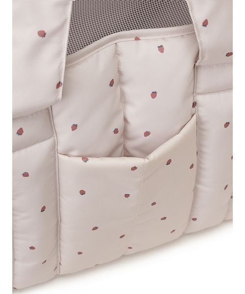 CAT&DOG】ストロベリー柄キルティングキャリーバック（ペット用