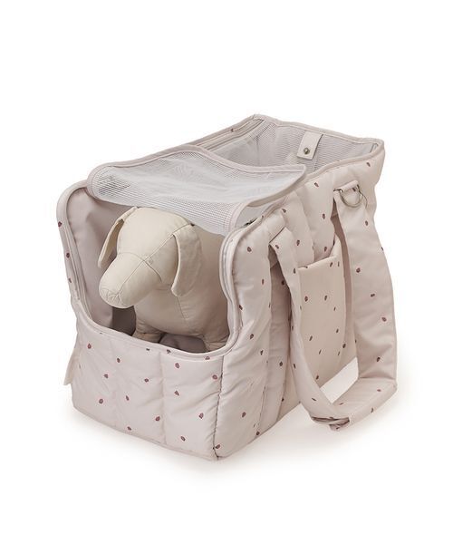 CAT&DOG】ストロベリー柄キルティングキャリーバック（ペット用