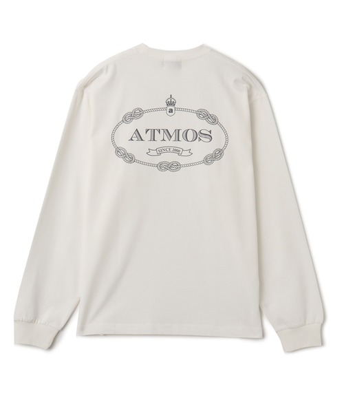 atmos(アトモス)の「atmos Emblem Logo LS T-shirt / アトモス エンブレム ロゴ LS Tシャツ(Tシャツ/カットソー・メンズ・ブルー/ブラック/ホワイト・M/L/XL/XXL)」の1枚目の写真