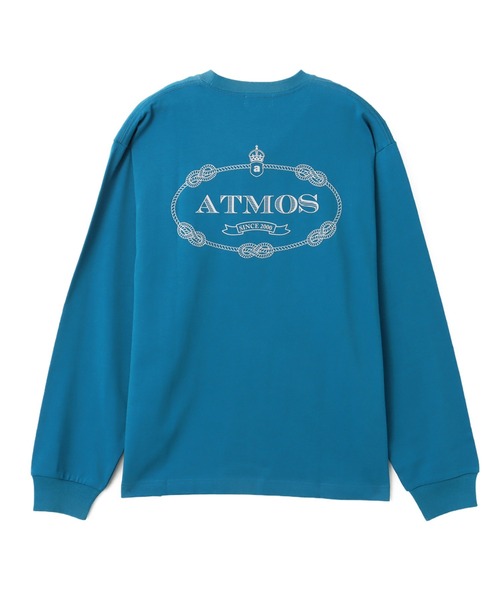 atmos(アトモス)の「atmos Emblem Logo LS T-shirt / アトモス エンブレム ロゴ LS Tシャツ(Tシャツ/カットソー・メンズ・ブルー/ブラック/ホワイト・M/L/XL/XXL)」の3枚目の写真