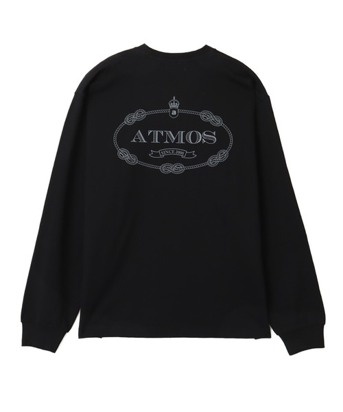 atmos(アトモス)の「atmos Emblem Logo LS T-shirt / アトモス エンブレム ロゴ LS Tシャツ(Tシャツ/カットソー・メンズ・ブルー/ブラック/ホワイト・M/L/XL/XXL)」の2枚目の写真