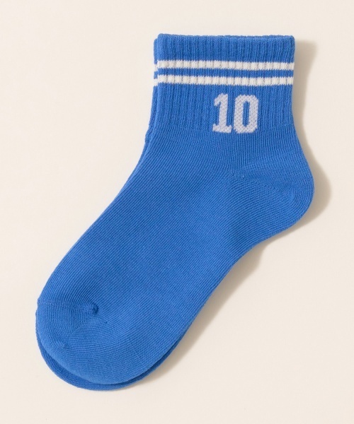 b・ROOM(ビールーム)の「ナンバリングソックス(ソックス/靴下・キッズ・オフホワイト/ブルー/ブラック/オートミール/黄緑系・M/L)」の9枚目の写真