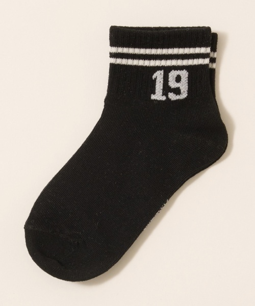 b・ROOM(ビールーム)の「ナンバリングソックス(ソックス/靴下・キッズ・オフホワイト/ブルー/ブラック/オートミール/黄緑系・M/L)」の10枚目の写真