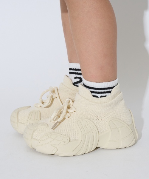 b・ROOM(ビールーム)の「ナンバリングソックス(ソックス/靴下・キッズ・オフホワイト/ブルー/ブラック/オートミール/黄緑系・M/L)」の13枚目の写真