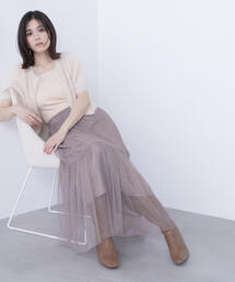 NATURAL BEAUTY BASIC（ナチュラルビューティーベーシック）の「◇プリーツチュールスカート（スカート・レディース）」