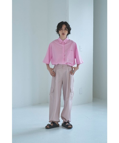 marjour(マージュール)の「COTTON COLOR OVER SHIRTS(シャツ/ブラウス・レディース・ピンク/オフホワイト・M)」の9枚目の写真