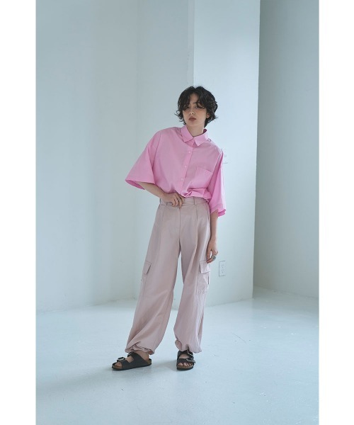 marjour(マージュール)の「COTTON COLOR OVER SHIRTS(シャツ/ブラウス・レディース・ピンク/オフホワイト・M)」の10枚目の写真