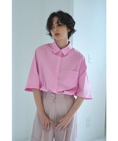 marjour(マージュール)の「COTTON COLOR OVER SHIRTS(シャツ/ブラウス・レディース・ピンク/オフホワイト・M)」の12枚目の写真