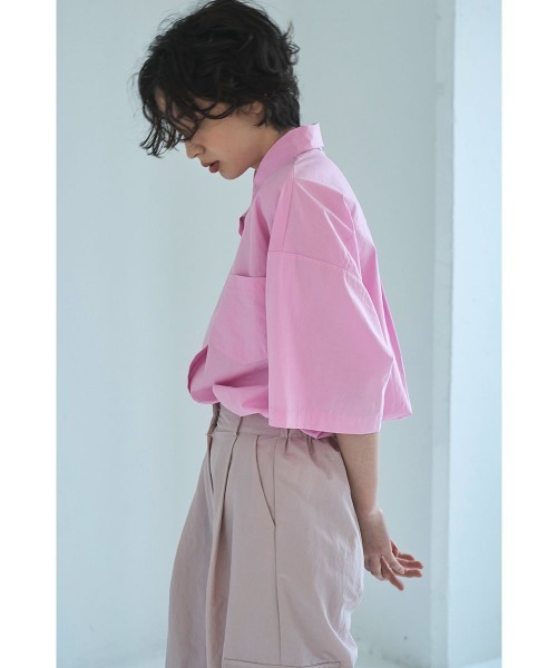 marjour(マージュール)の「COTTON COLOR OVER SHIRTS(シャツ/ブラウス・レディース・ピンク/オフホワイト・M)」の13枚目の写真