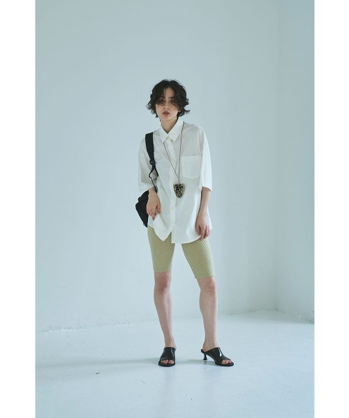 marjour(マージュール)の「COTTON COLOR OVER SHIRTS(シャツ/ブラウス・レディース・ピンク/オフホワイト・M)」の18枚目の写真