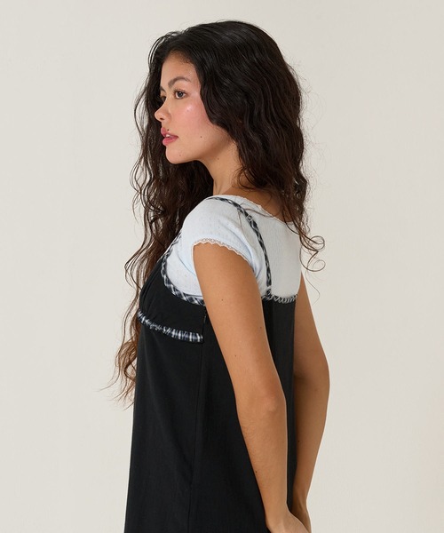 TINA:JOJUN(ティーナジョジュン)の「アイレット コンパクト Tシャツ TINA:JOJUN(Tシャツ/カットソー・レディース・サックスブルー/ネイビー/ホワイト/ホワイト系その他/ピンク・M)」の9枚目の写真